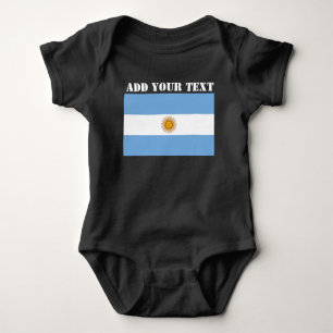Body Para Bebê Futebol 2022 - Bandeira da Argentina