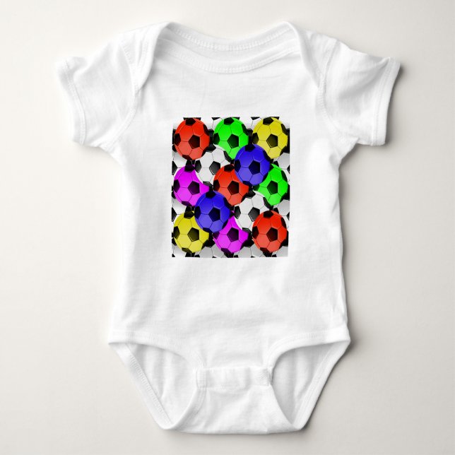 Body Para Bebê Futebol americano multicolorido (Frente)