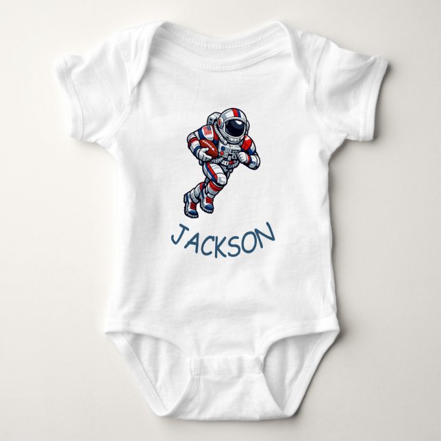 Body Para Bebê Futebol Astronauta (Frente)