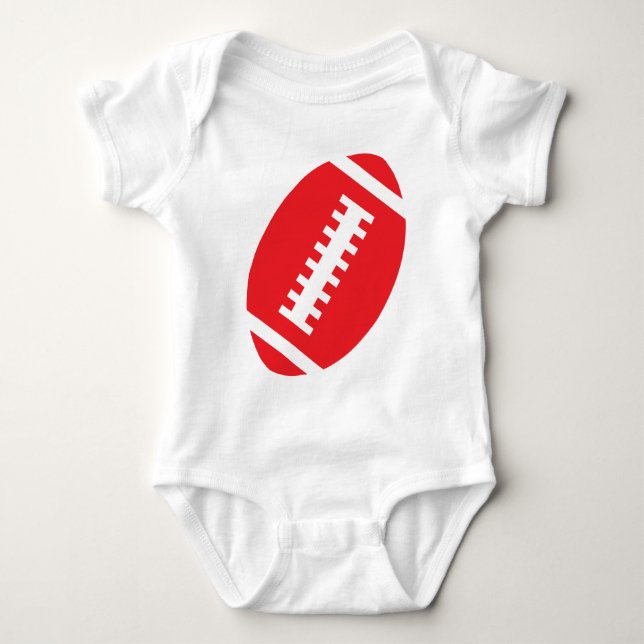 Body Para Bebê FUTEBOL Branco | Front Red Futebol (Frente)