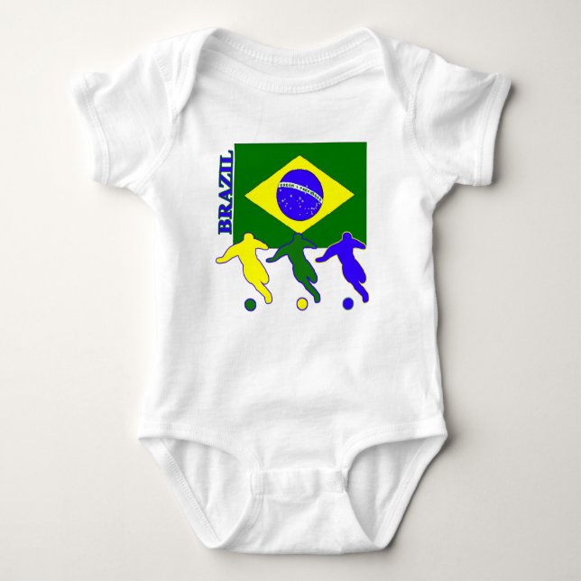 Body Para Bebê Futebol Brasil (Frente)