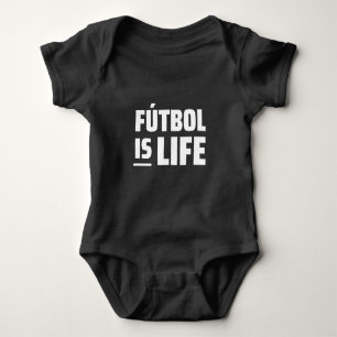 Body Para Bebê futebol é vida, futebol, futebol americano
