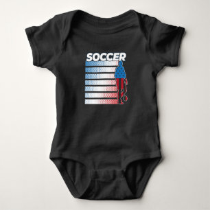 Body Para Bebê Futebol Masculino Vermelho Branco Azul
