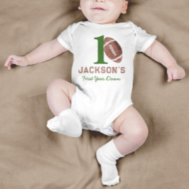 Body Para Bebê Futebol Primeiro Ano Derrubado