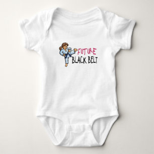 Body Para Bebê Futura Black Belt GIRL 1.1