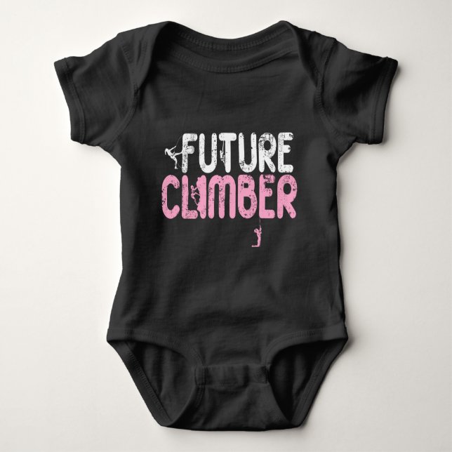 Body Para Bebê Future Rock Climber Climbing Baby Girl Kid Newborn (Frente)