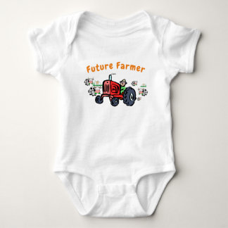 Body Para Bebê Futuro Agricultor no Armário do Trator