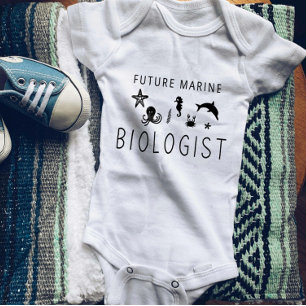Body Para Bebê Futuro Biólogo Marinho   Biólogo Marinho Fofo