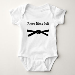 Body Para Bebê Futuro Black Belt Baby Jersey