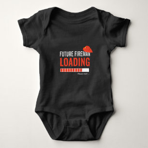 Body Para Bebê Futuro Bombeiro Carregando Um Menino Personalizado