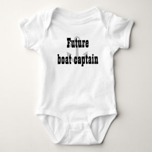 Body Para Bebê Futuro capitão do barco Âncora