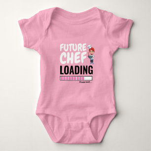 Body Para Bebê Futuro Chef Carregando Rosa Engraçado Torne Sua Pr