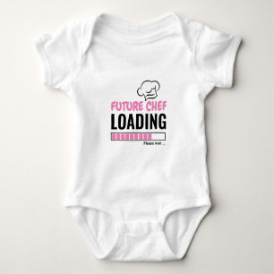Body Para Bebê Futuro Chef Carregando Um Unisex Personalizado Eng
