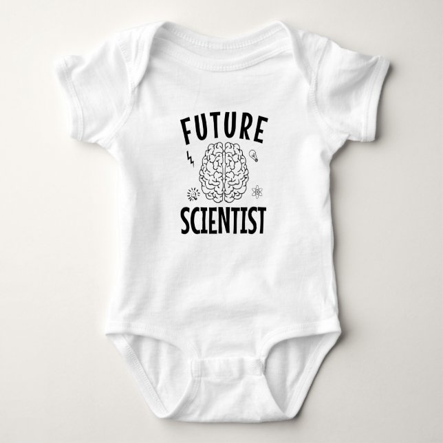Body Para Bebê Futuro Cientista (Frente)