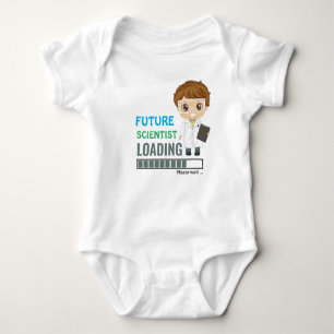 Body Para Bebê Futuro Cientista Carregando Criança Partido Azul