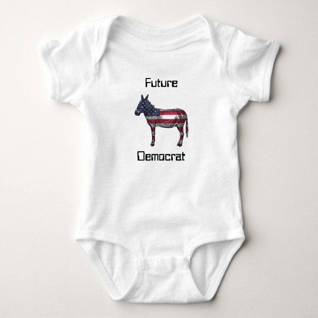 Body Para Bebê Futuro Democrata (Frente)