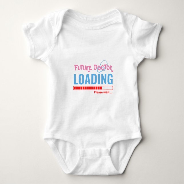 Body Para Bebê Futuro Doutor Carregando Unisex Personalizado Engr (Frente)