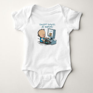Body Para Bebê "Futuro gênio: Acionado pela IA" Bebê Engraçado Of