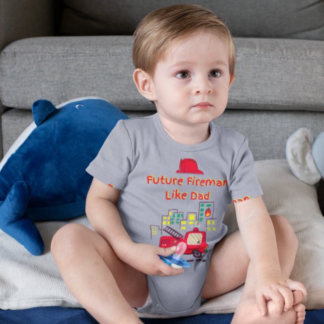 Body Para Bebê Futuro Homem-Fogo Como Pai Desenhado (Criador carregado)