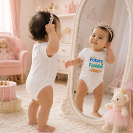 Body Para Bebê Futuro Ícone da Moda Bebê | Bebê Menina Fofo e na 