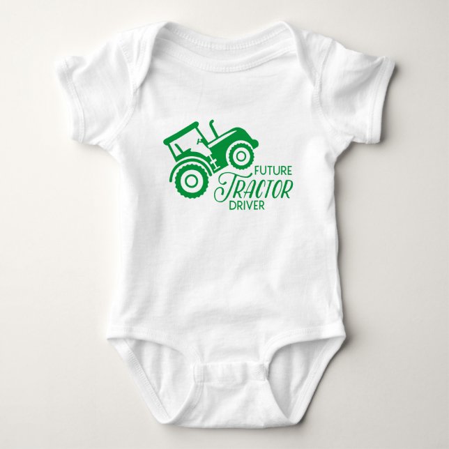 Body Para Bebê Futuro Motorista de Trator (Frente)