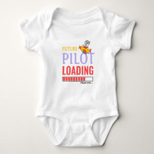 Body Para Bebê Futuro Piloto Carregando Unisex Personalizado Engr
