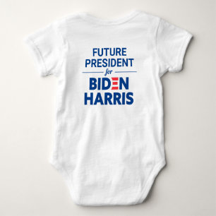 Body Para Bebê Futuro Presidente para Biden Harris Texto Personal