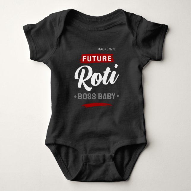 Body Para Bebê Futuro Roti Chefe Bebê Escuro (Frente)