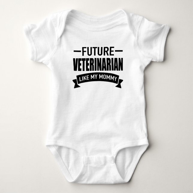 BODY PARA BEBÊ FUTURO VETERINÁRIO COMO MINHA MAMÃE (Frente)