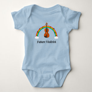 Body Para Bebê Futuro Violinista Arco-íris