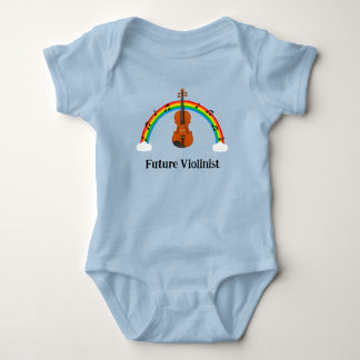 Body Para Bebê Futuro Violinista Arco-íris