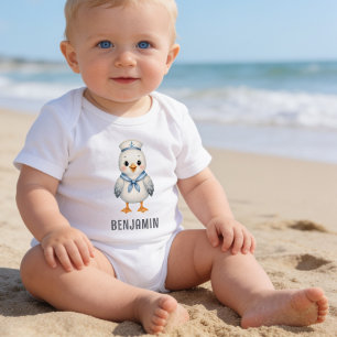 Body Para Bebê Gaivota Bebê Fofa Personalizada