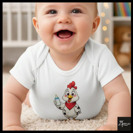 Body Para Bebê Galinha com Frasco para Bebês