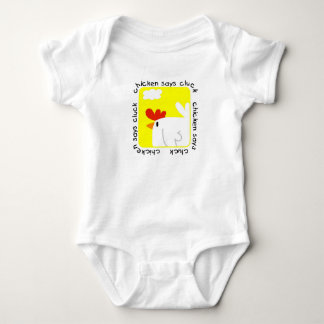 Body Para Bebê Galinha diz roupa de Fazenda com mala