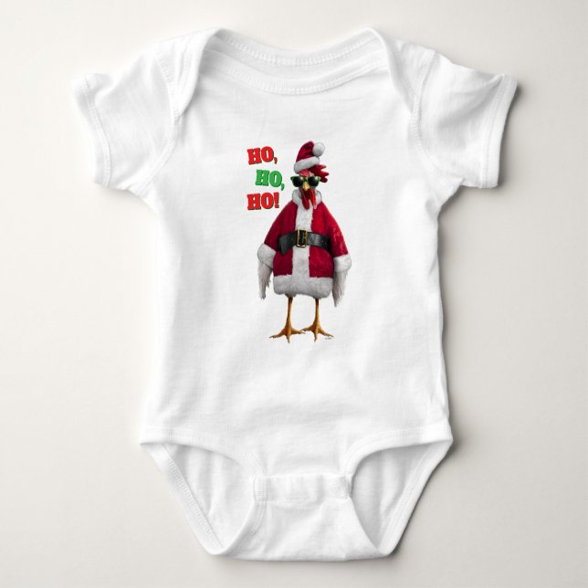 Body Para Bebê Galinha do Papai Noel (Frente)