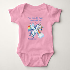 Body Para Bebê Galloping Unicorn Cupid’s Love Magic