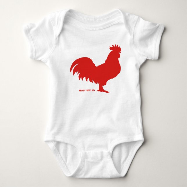 Body Para Bebê Galo do vermelho de BBB (Frente)