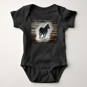 Body Para Bebê Galopagem de Cavalos Selvagens