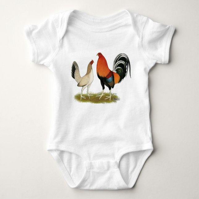 Body Para Bebê Gamefowl Wheatens (Frente)