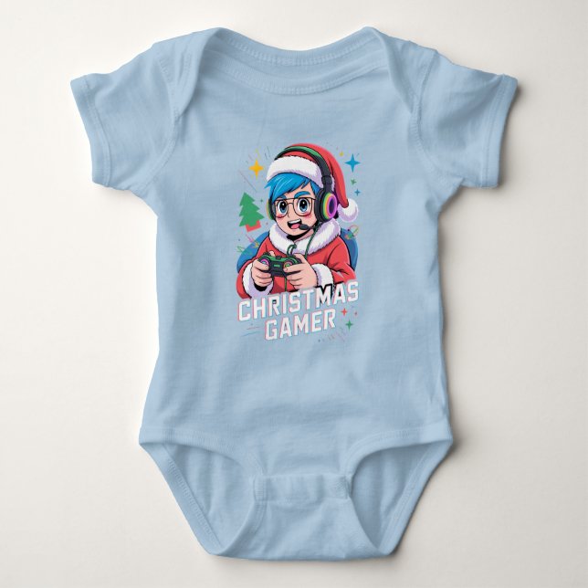 Body Para Bebê Gamer Christmas Gifts Cool Kids Holiday Gamer  (Frente)