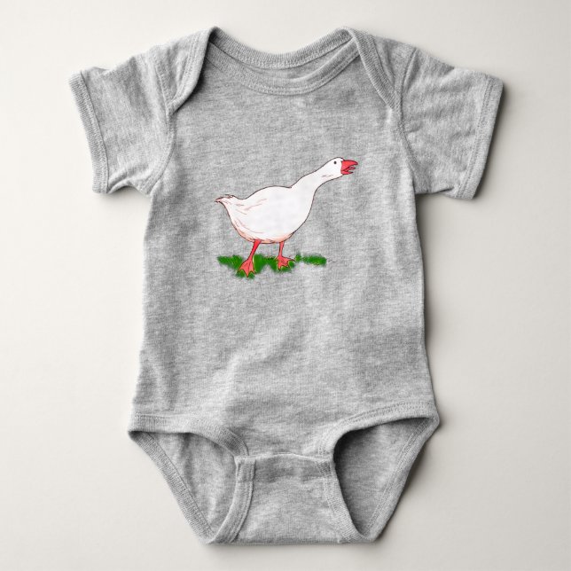 Body Para Bebê ganso fazenda bonito (Frente)