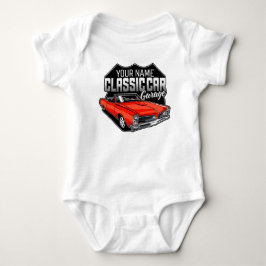 Body Para Bebê Garagem Clássica Convertível 1966 Personalizada