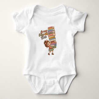 Body Para Bebê Garota Amante de Livros Excêntricos Clipart, Garot