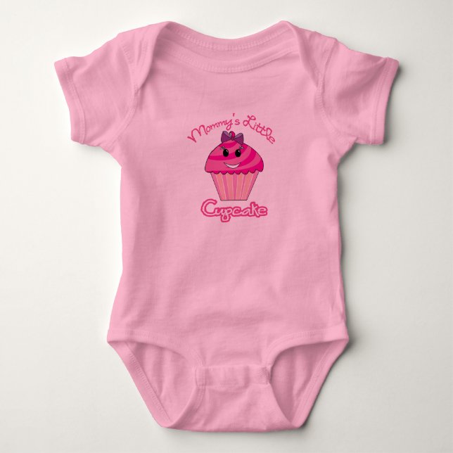 Body Para Bebê Garota Cupcake de mamãe (Frente)