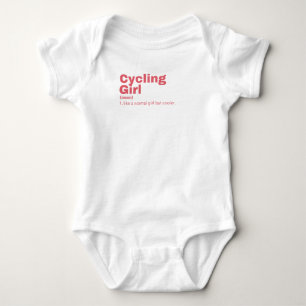 Body Para Bebê Garota de ciclismo