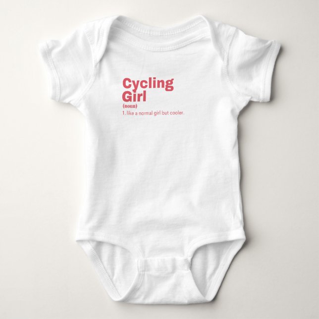 Body Para Bebê Garota de ciclismo (Frente)
