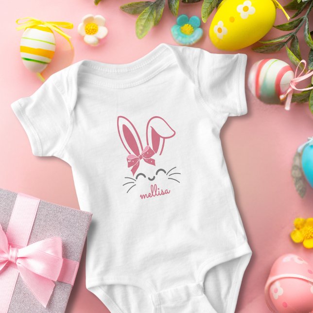 Body Para Bebê Garota-de-Páscoa-rosca-branca (Criador carregado)