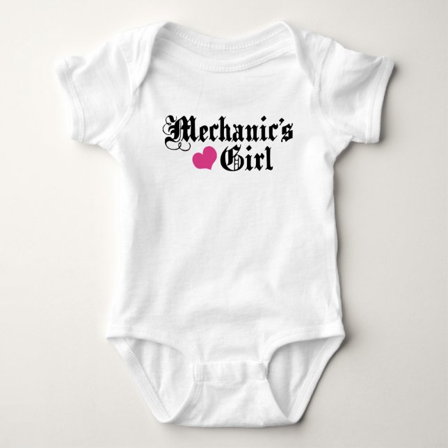 Body Para Bebê Garota Mecânica (Frente)