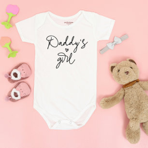 Body Para Bebê Garota pai Coração Bonito