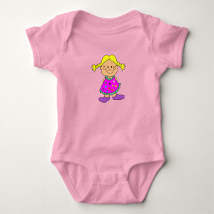Body Para Bebê Garota sorridente.